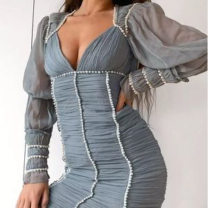 Asos Blue Pearl dress